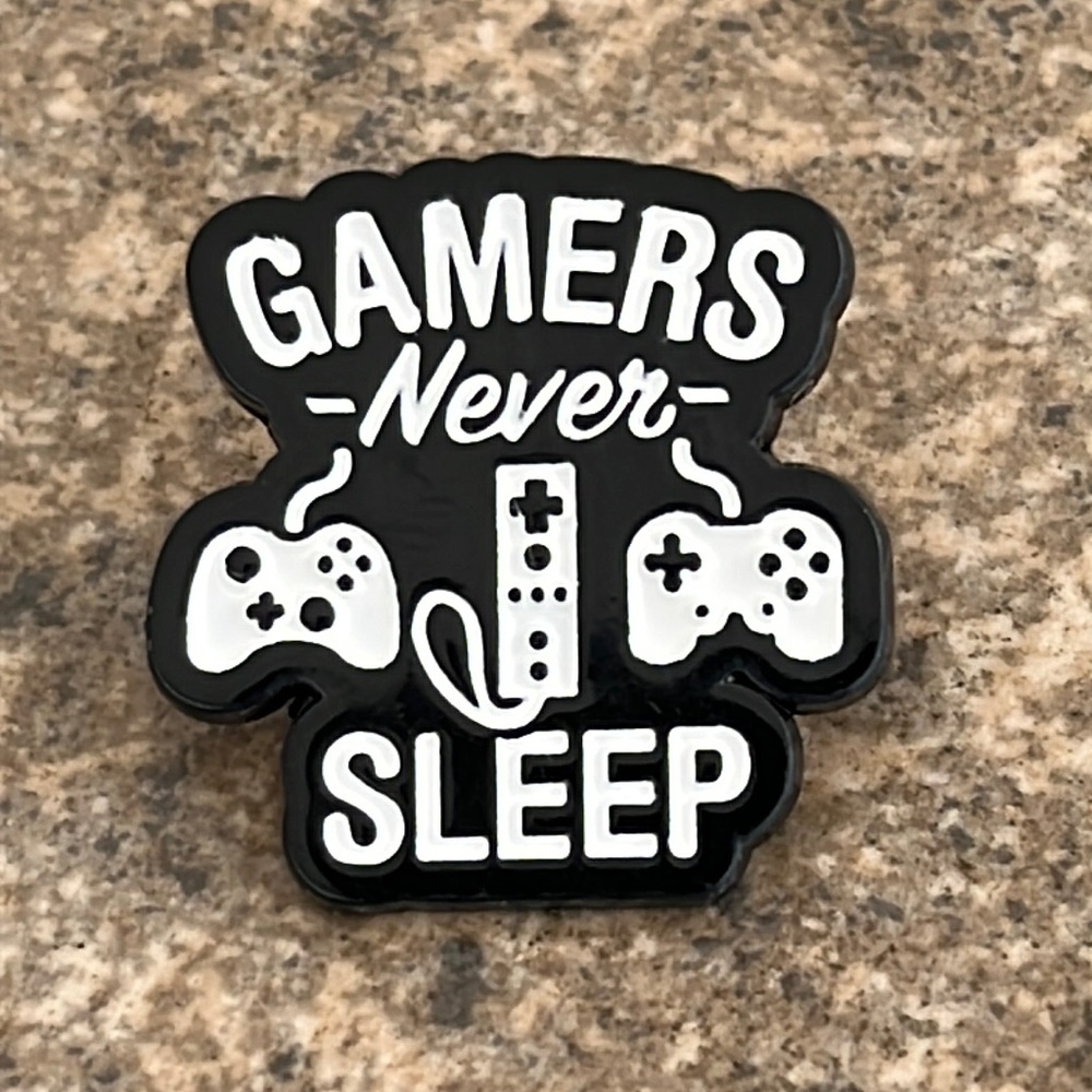 Gamers never sleep brooch lapel pin backpack pin‎